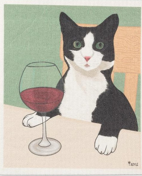 Cat with Wine