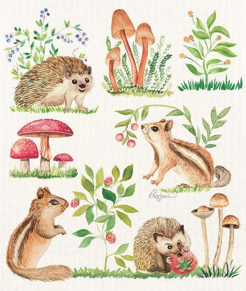 Cute Critters and Mushrooms