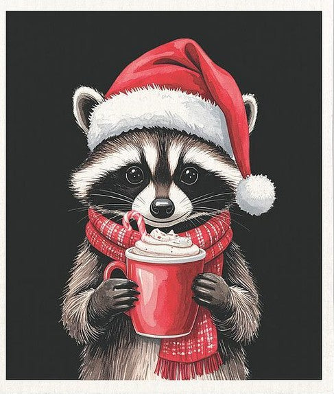 Racoon with Hot Cocoa